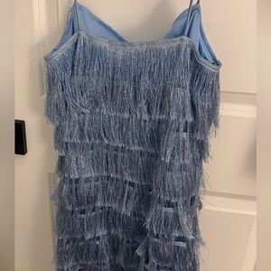 The most gorgeous mini Blue Fringe Dress